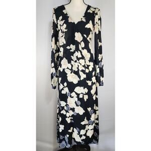 Billabong Women's Floral Fever Maxi Wrap Dress Black Floral S